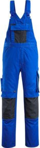Mascot Augsburg Latzhose in Kornblau/Schwarzblau mit Reflexstreifen und Cordura-Material - Bild 1