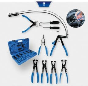 Brilliant Tools Schlauchschellenzangen-Satz, 9-teilig, Blau - Bild 1