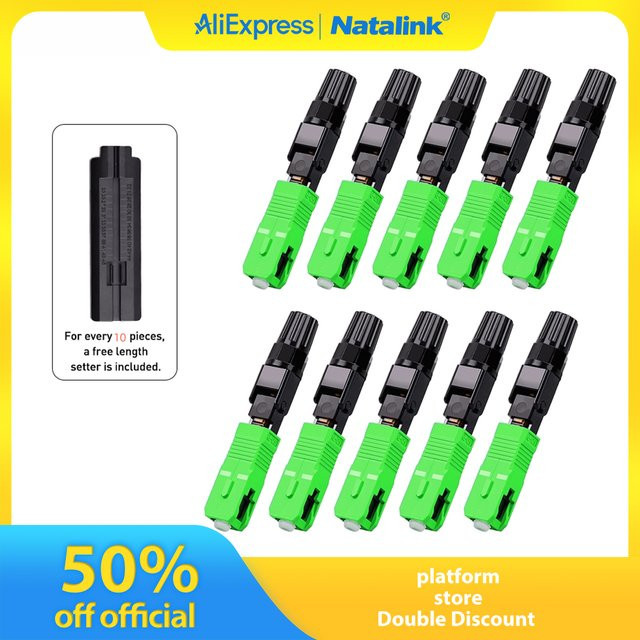 Natalink SC APC Glasfaser-Schnellverbinder für FTTH, wiederverwendbarer Fusions-Glasfaser-Kaltkoppler-Adapter-Verbindungstools - Bild 1