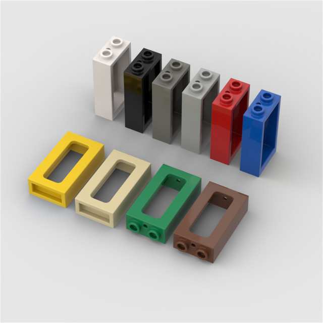 JIAJIALE Fenster 1x2x3 Zug-Bausteine-Set, 10-teiliges Set, Blau - Bild 1