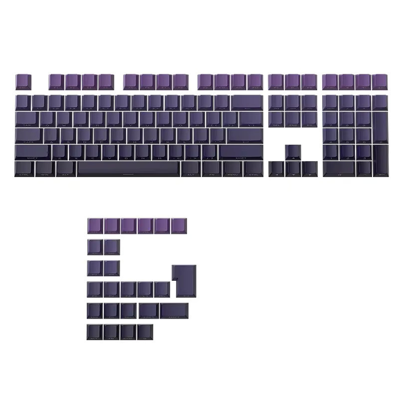 Oeny Purple East Comes Tastenkappen Set aus PBT mit Seitengravur und Glow-Effekt durch Dual-Spritzguss - Bild 3