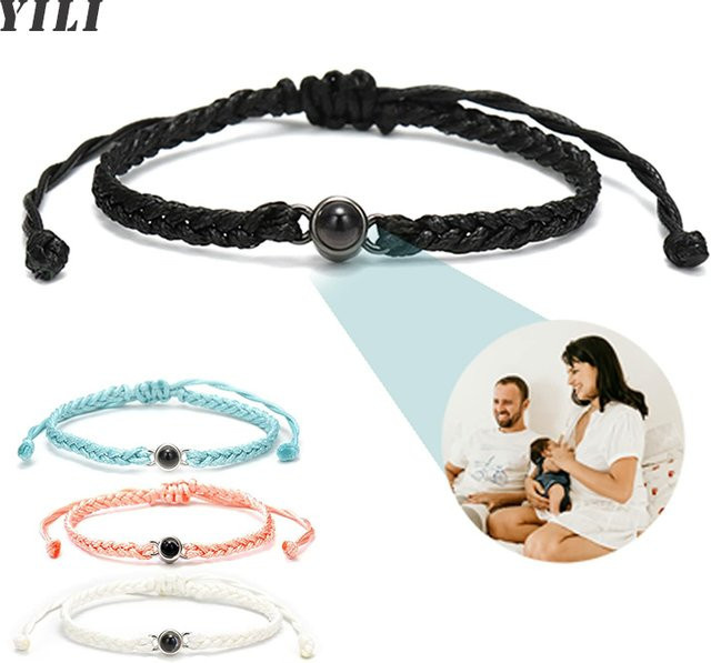 Personalisierte Armbänder mit Foto, Schwarz, Unisex - Bild 1