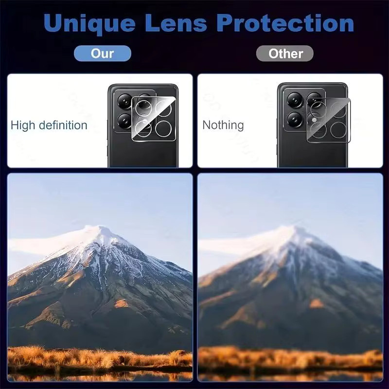 3er-Set Kamera-Objektivschutz aus gehärtetem Glas für Xiaomi Mi 13T 14T Pro Poco X6 X7 F6 Pro in Transparent - Bild 4