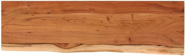 vidaXL Wandregal aus Massivholz Akazie in Braun mit Baumkante, B/T/H: 90 x 30 x 2,5 cm - Bild 1