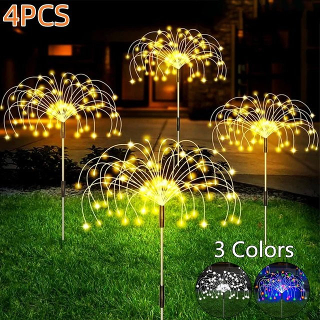 Solar Firework LED Lichterkette mit 90-200 LEDs, wasserfest für Garten und Outdoor, Multicolor RGB mit 8 Lichtmodi - Bild 1