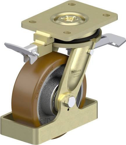 Blickle Schwerlast-Lenkrolle LS-GB 150K-ST-RI4-FS in Silber, Rad-Durchmesser: 150 mm, Tragfähigkeit: 800 kg - Bild 1