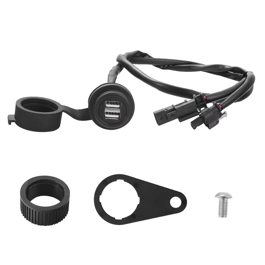 USB-C Motorrad-Ladebuchse in Schwarz für BMW R1200GS R1250GS R1200ST R1150GS R1100GS R1250RT R1200RT K1200R LC Adventure und R ADV - Bild 2