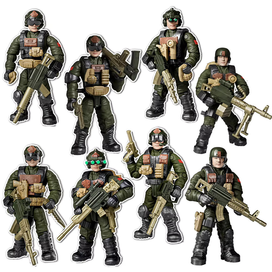 HYMILENARIO Militär Armee Soldaten Zweiter Weltkrieg SWAT Polizei Spezialeinheiten, Modell Bausatz, Bausteine - Bild 3