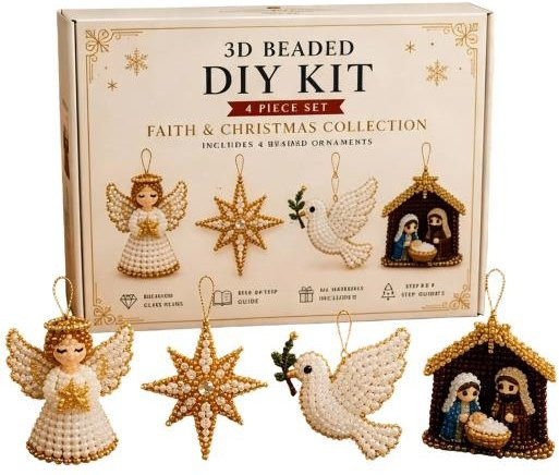 Kleberloses Perlen-Set 3D Perlen DIY-Kit, Weihnachtstier Bastelset - Bild 1