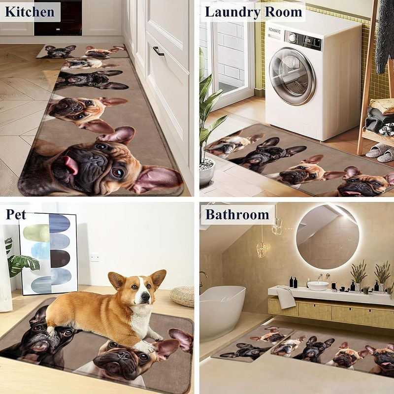 Anti-Ermüdungs-Küchenmatte mit Hundeaufdruck, rutschfest und wasserdicht, gepolsterte Küchenteppich B/B: 40 x 60 cm - Bild 3