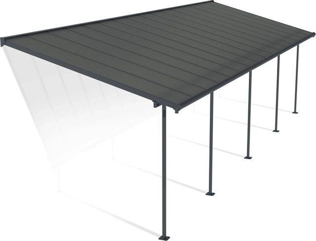 Canopia Terrassenüberdachung Capri Anlegeterrassenüberdachung aus Polycarbonat und Aluminium in Anthrazit Grau B: 971 cm, T: 300 cm - Bild 1