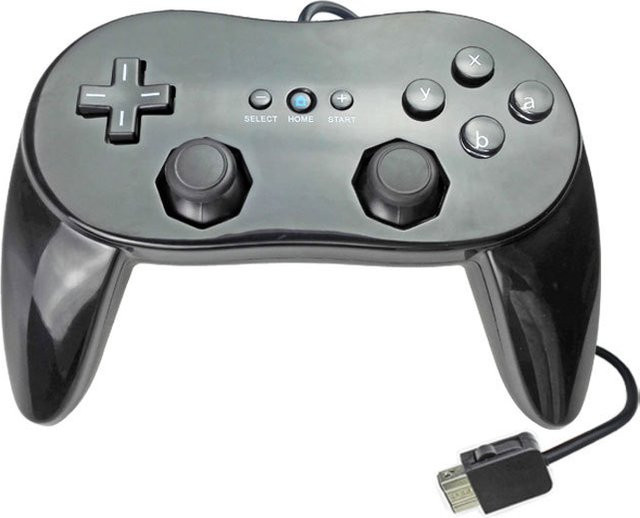 Ren Tian Ge Klassischer Kabelgebundener Butterfly Controller Gamepad für Nintendo Wii und Wii U in Schwarz oder Weiß - Bild 1