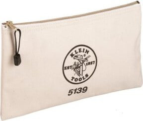 Klein Tools Werkzeugtasche Zipperbeutel aus Canvas in Beige, B/T/H: 31,8 x 17,8 x 1,8 cm - Bild 1