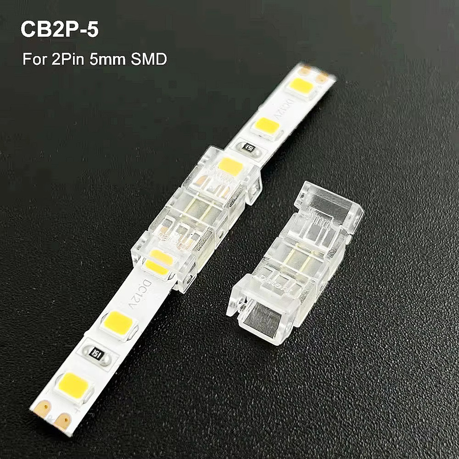 FUNZENXIN COB LED-Lichtstreifen L-förmiger Hutverbinder aus Kunststoff, transparenter Kristallschnallen-Lötfreier Verbinder für 5mm 8mm 10mm 2PIN 3PIN 4PIN - Bild 3