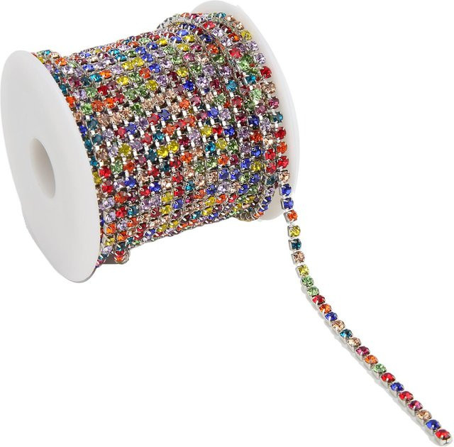 GoolRC Strassbesatz Bunt Glitzernd für DIY Handwerk und Kleidung, 10 Meter, 3mm - Bild 1