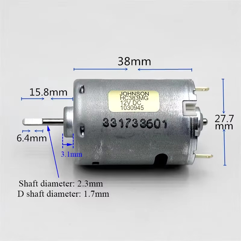 JOHNSON Mini RS-380 Motor DC 6V-12V 12400RPM High Speed, DIY Hobby Spielzeug Modell Auto Boot - Bild 2