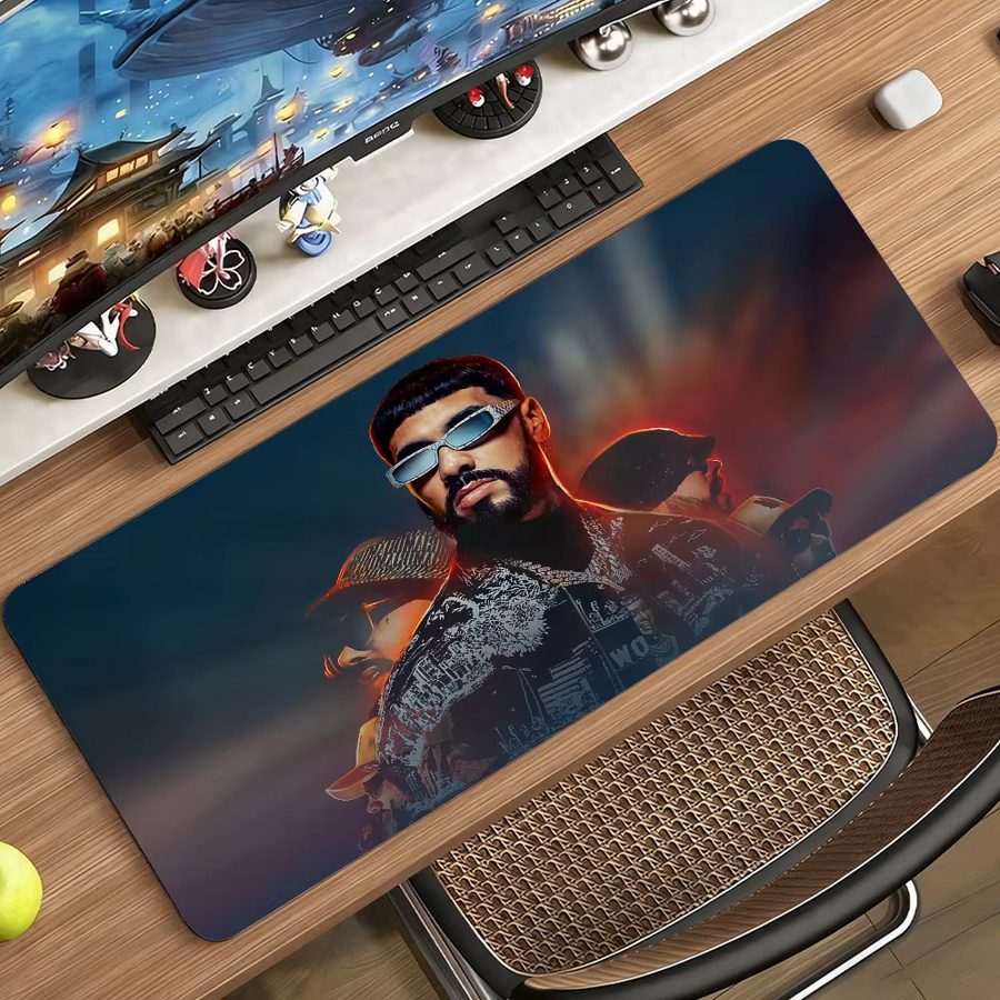 Anuel AA Mauspad Multicolor, großes rutschfestes und wasserdichtes Gaming-Mauspad mit genähtem Rand für Gaming, Büro und Alltag - Bild 6