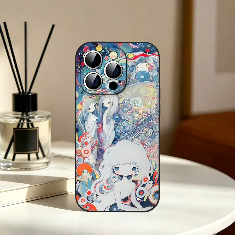 Art K-Kikuo Stoßfeste Handyhülle für Apple iPhone in Schwarz - Bild 6