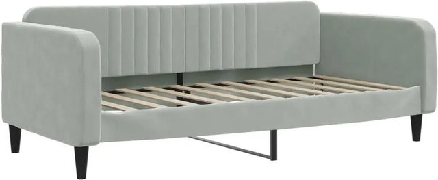 vidaXL Tagesbett in Hellgrau mit Samtbezug und Schlaffunktion, B/T: 100 x 190 cm - Bild 1
