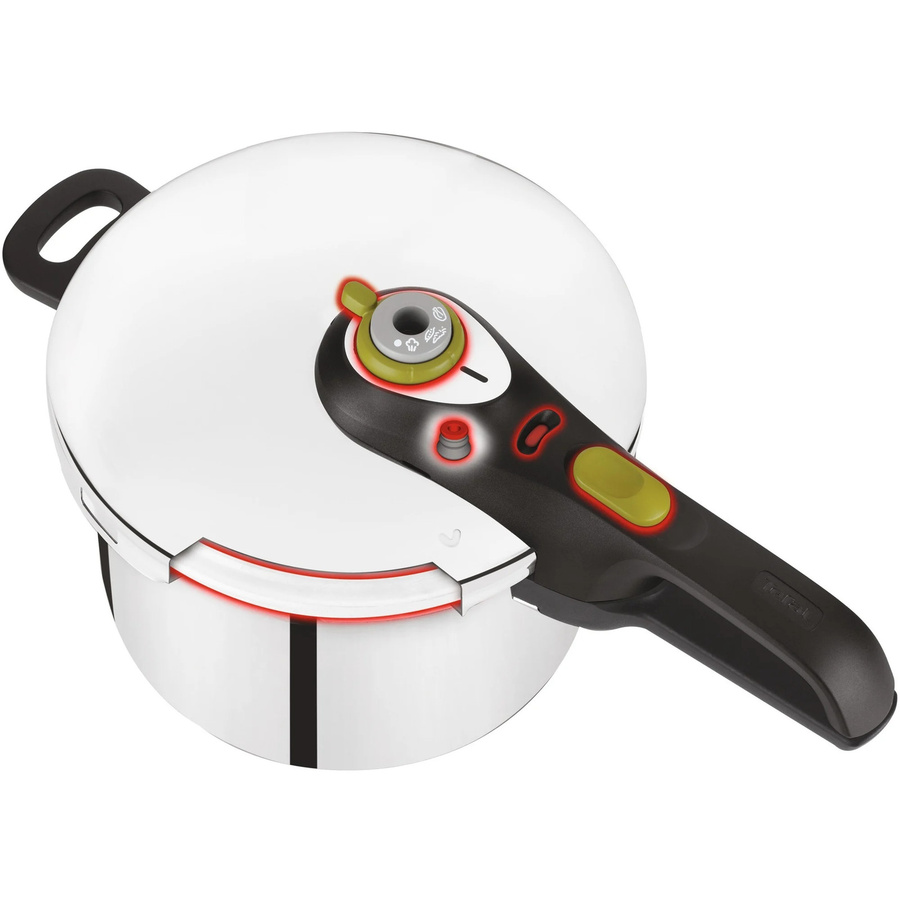Tefal Schnellkochtopf Secure 5 Neo P2530738 aus Edelstahl in Schwarz und Weiß - Bild 1