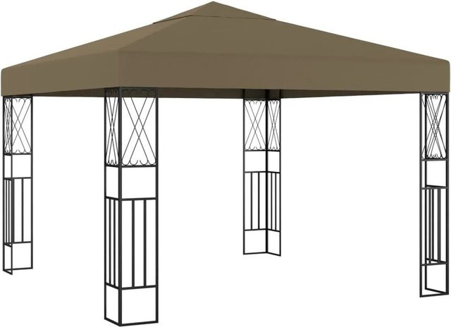 vidaXL Pavillon Beige aus Polyester und Stahl B/T: 300 x 300 cm, Höhe: 260 cm - Bild 1