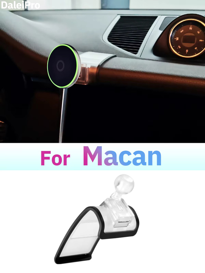 DaleiPro Magnetische MagSafe Auto-Handyhalterung mit Wireless-Ladegerät für Porsche Macan (2015-2025), Schwarz - Bild 4