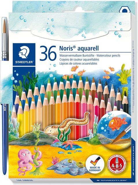 Staedtler Noris Aquarell-Buntstifte 36er Set Multicolor aus Holz - Bild 1