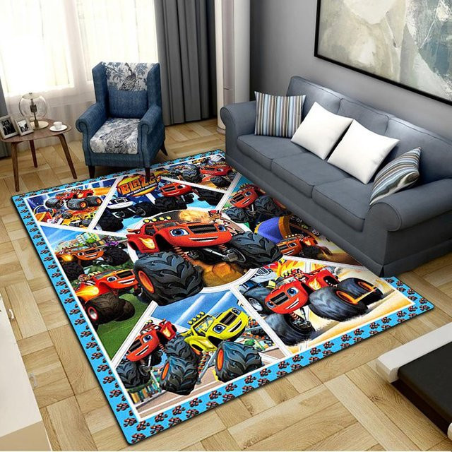 Blaze Monster Teppich von Dear YuZong, rutschfeste Bodenmatte für Wohnzimmer und Kinderzimmer, mehrfarbig, B/T: 70 x 100 cm - Bild 1