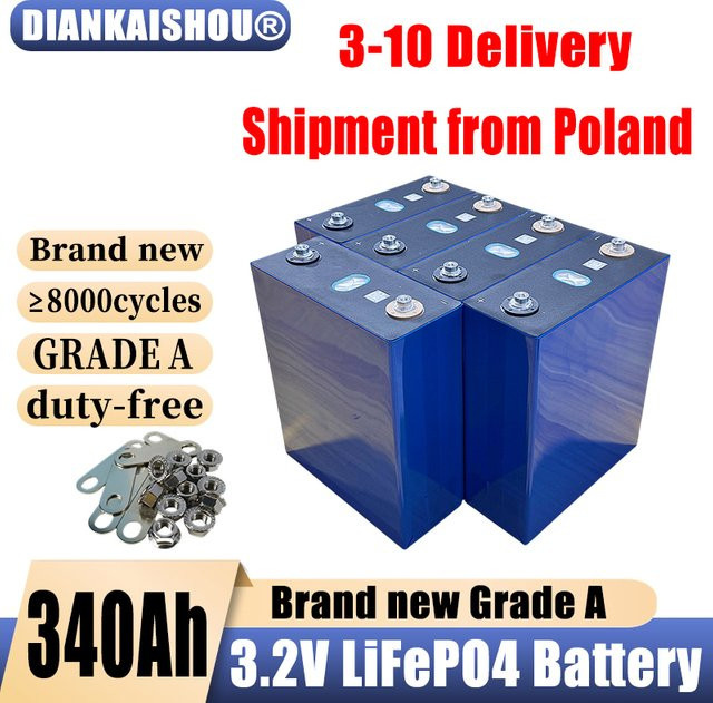 DIANKAISHOU LiFePO4 Deep-Cycle-Batterie 3,2V 340Ah in Blau für Wohnmobile, Wohnwagen und Golfcarts - Bild 1