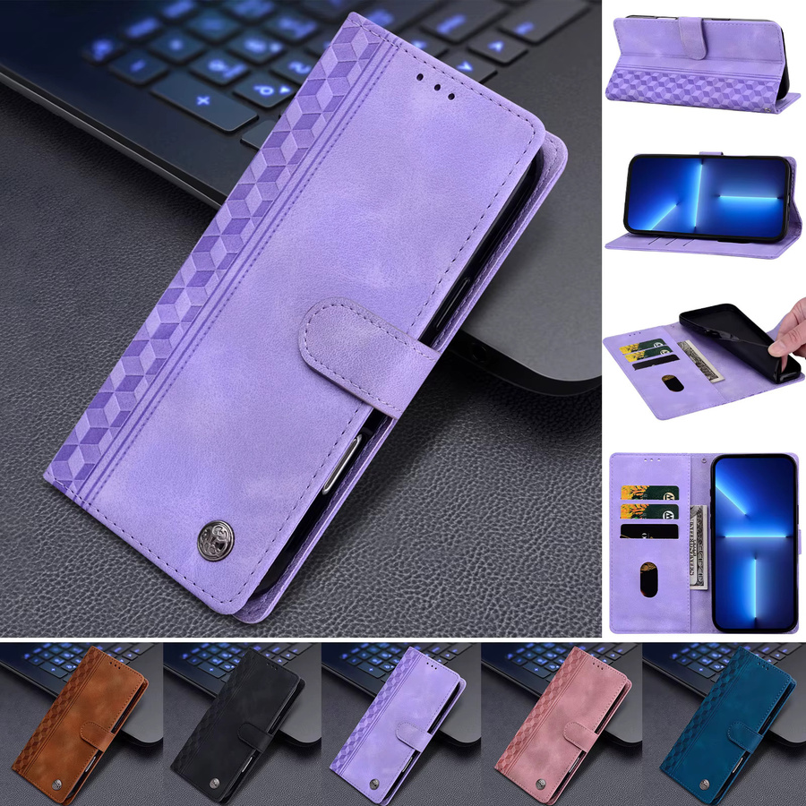 Geprägte magnetische Leder-Brieftasche mit Klappe für die Xiaomi 15 Serie (Xiaomi 15, 15 Pro, 15T, 15T Pro) - Bild 1