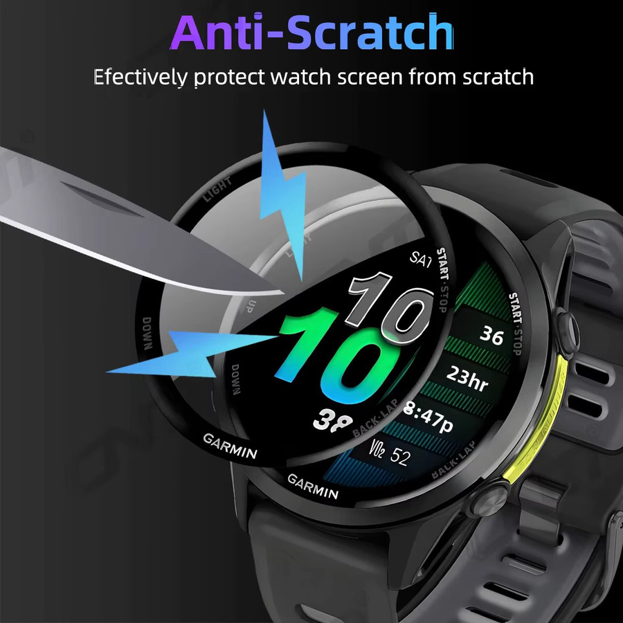 ONM 3D-Schutzfolie für Garmin Forerunner 970 570 (42 mm und 47 mm), transparente Displayschutzfolie mit vollständiger Abdeckung und kratzfestem Schutz - Bild 4