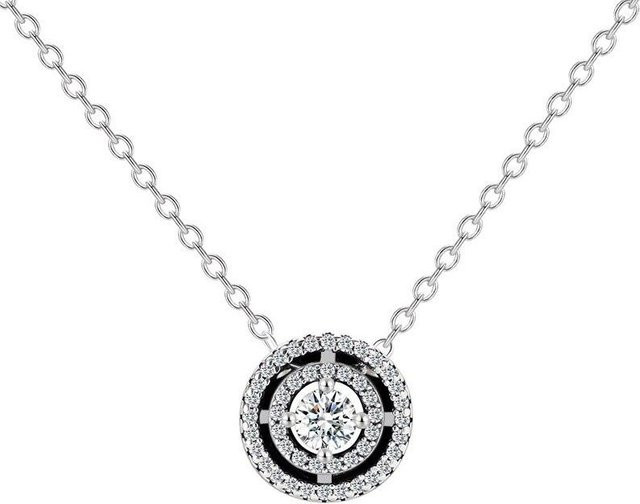 Halskette 925 Silber, Zirkonia, Damen - Bild 1