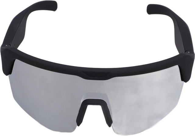 Bluetooth 5.3 Kopfhörerbrille mit Sonnenschutzlinse und Mikrofon für Telefonate in Schwarz mit Metallgestell und randlosem Design - Bild 1