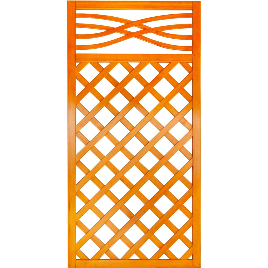 Zaunelement Malaga mit Gitter von Andrewex in Pinie, Farbe Braun, Höhe: 180 cm, Breite: 90 cm - Bild 2