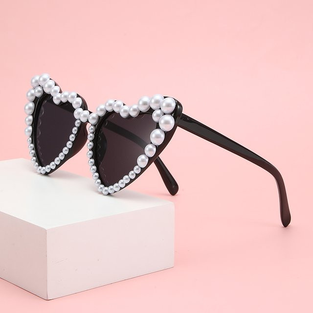 Glazzy Sonnenbrille Herzform, Vollrand, Kunststoff, Damen, pink - Bild 1
