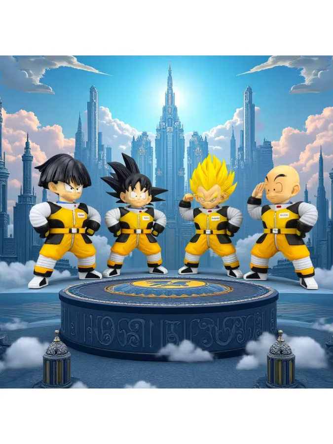 Bandai Dragon Ball Actionfiguren, Q-Version, Astronautenanzug, 4-teiliges Set - Bild 3