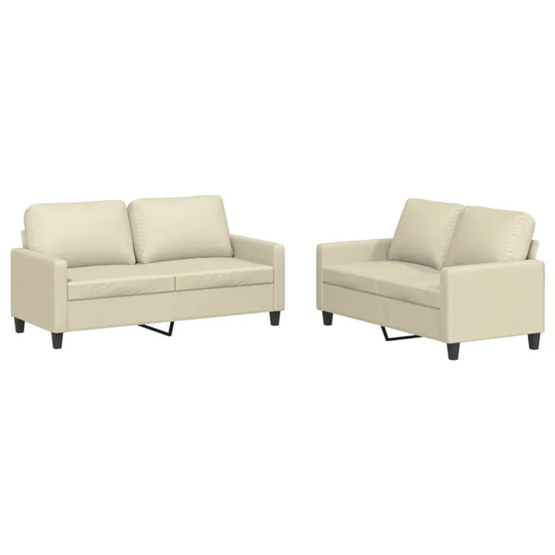 Vidaxl 2-Sitzer Sofa in Beige aus Kunstleder mit modernem Design - Bild 2