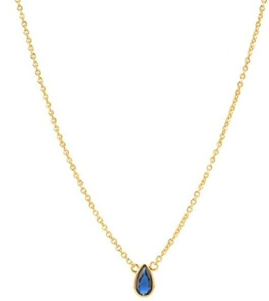 YIRAN Jewelry Halskette 925 Silber, Gold, Zirkonia, 45 cm, Damen - Bild 1