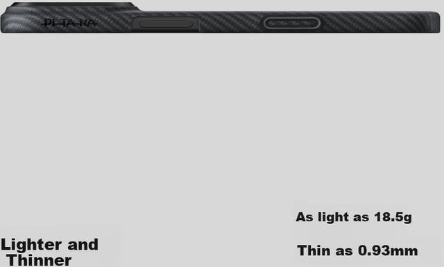 PITAKA iPhone 17 Pro Max Hülle mit Magnetischer Absorption und Kevlar Aramid Kohlefaser Textur in Schwarz und Blau - Bild 1