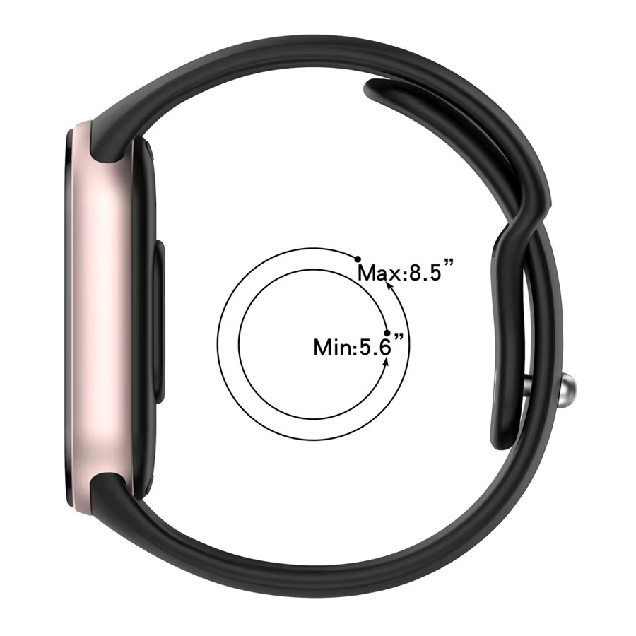 ATOPKEY Silikonarmband für Xiaomi Mi Band 10, 9 und 8 mit NFC Funktion in Schwarz - Bild 1