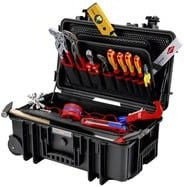 Knipex Werkzeugkoffer Robust26 Move Sanitär, 17-teiliges Werkzeug-Set, Schwarz, B: 55,0 cm, H: 22,5 cm, T: 35,0 cm - Bild 1