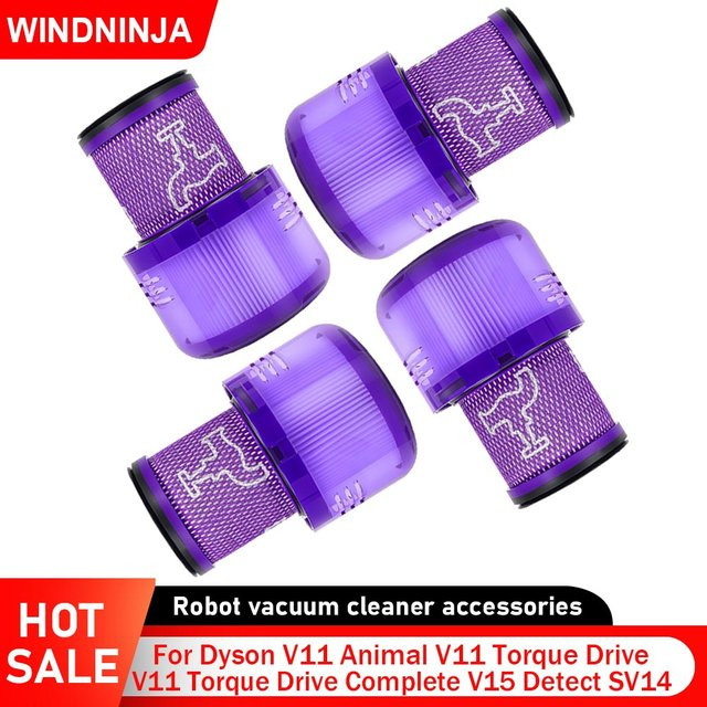 Waschbarer HEPA-Ersatzfilter für Dyson Akku-Staubsauger V15 Detect, V11 Animal, V11 Torque Drive SV14 in Lila - Bild 1
