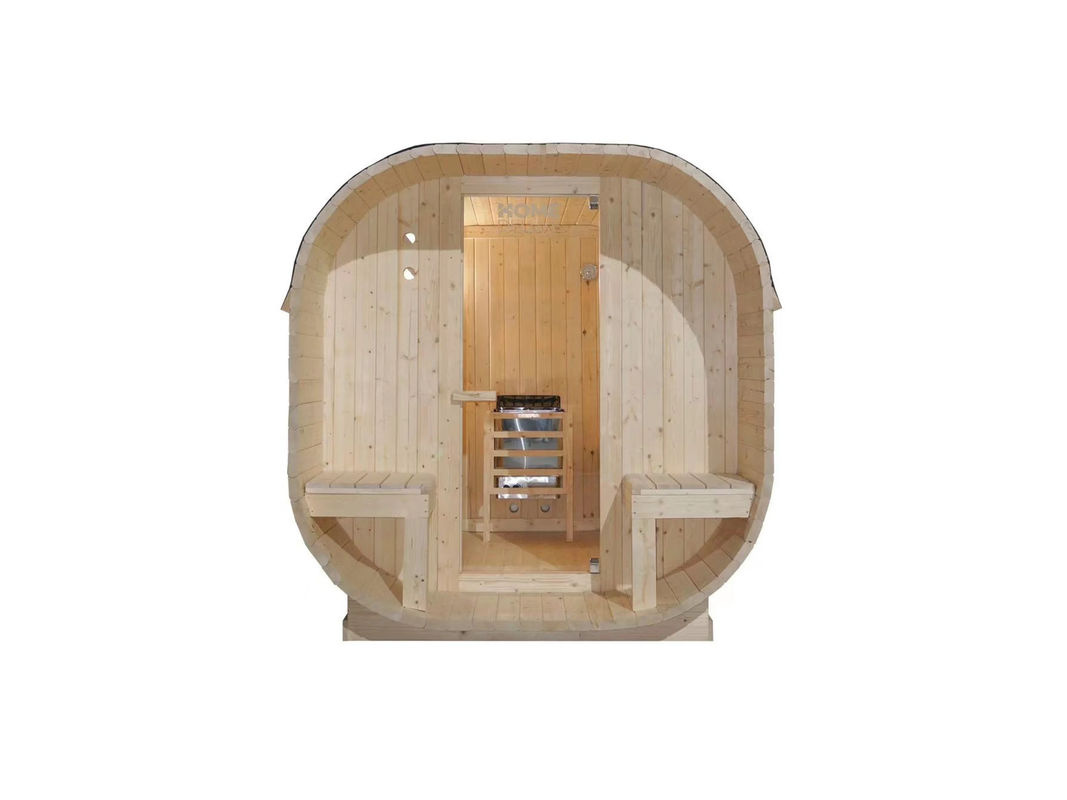Home Deluxe Outdoor Sauna CUBE DELUXE L für bis zu 4 Personen aus Fichtenholz in Braun, B/T/H: 220 x 194 x 192,8 cm - Bild 3