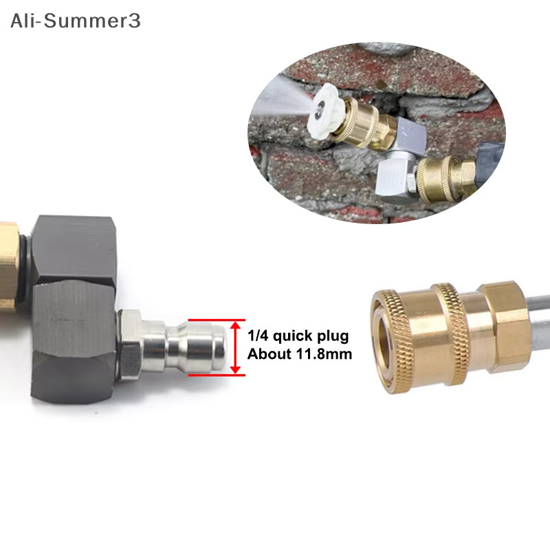 Universal 360 Grad drehbarer Schlauch-Fitting Koppler Adapter mit DN8 G1/4 Gewinde für pneumatische Werkzeuge in Silber - Bild 2