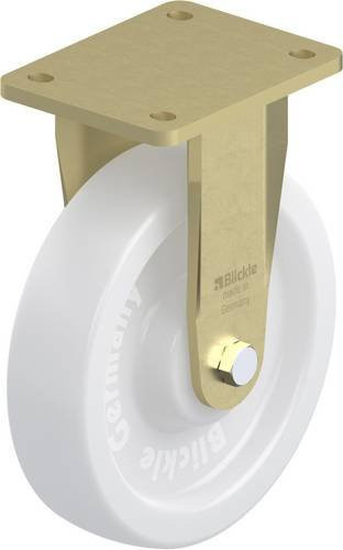 Blickle Bockrolle BS-SPO 200G aus Stahl in Weiß mit 200 mm Rad-Durchmesser und 1500 kg Tragfähigkeit - Bild 1