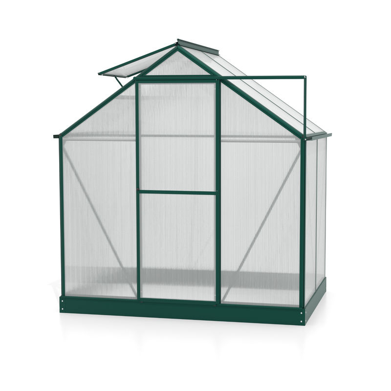 Vitavia Gewächshaus Triton 2500 in Smaragdgrün mit Stahlfundament und 4 mm Hohlkammerplatten, 2,5 m² - Bild 2