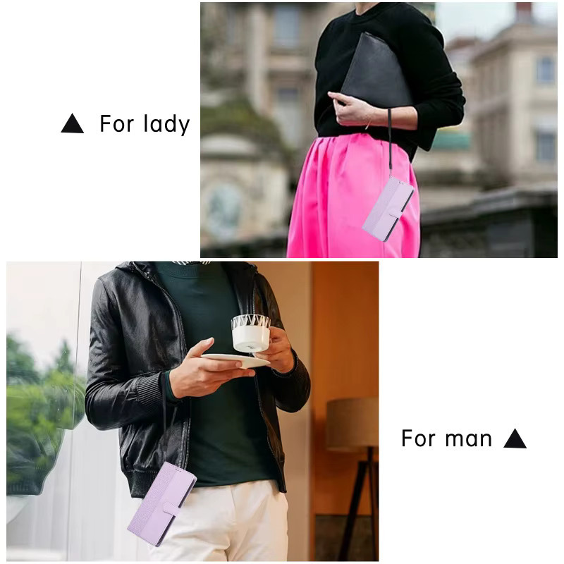 Funda Leder Brieftasche Handyhülle mit Kartenfächern für Xiaomi Modelle in Blau - Bild 2