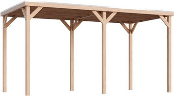 KARIBU Pavillon Cubeco in Braun, B/H/T: 231 x 243 x 231 cm - Bild 1