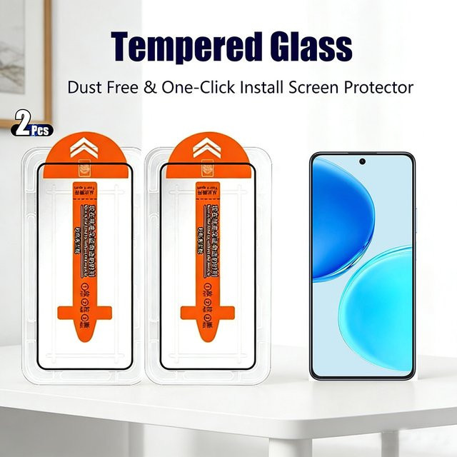 2 Stück Honor HD-Displayschutzfolie aus gehärtetem Glas, transparent, passend für Honor Magic 8 Pro, Magic 8 Lite und Magic 8 Air sowie Honor X6d und X8d Win RT - Bild 1