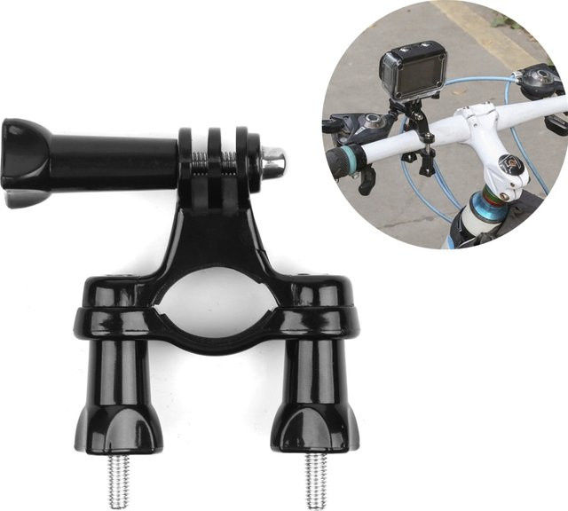 Autoeye Fahrradhalterung Schwarz für GoPro Hero 13 12 11 SJCAM SJ4000 und Xiaomi Yi 4K Klemme für Fahrradlenker und Sattelstütze - Bild 1